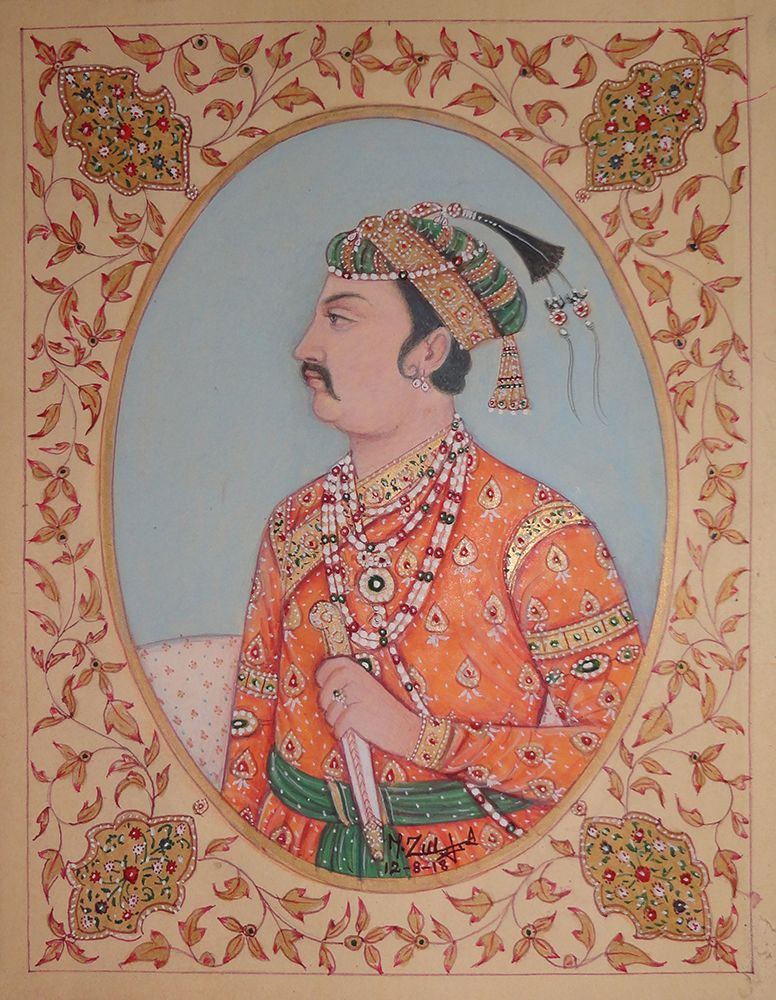 Mughal king Jhannghir art print by Mirza Baig for $57.95 CAD