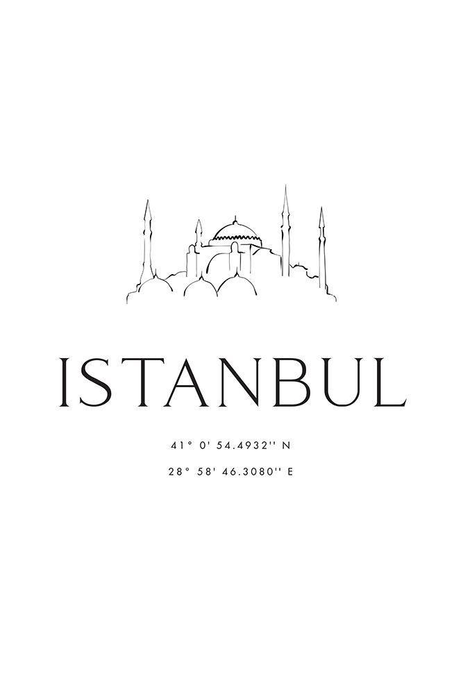 Istanbul coordinates art print by Rosana Laiz Blursbyai for $57.95 CAD