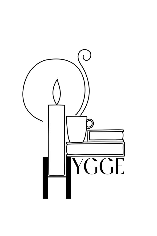 Hygge line art illustration art print by Rosana Laiz Blursbyai for $57.95 CAD