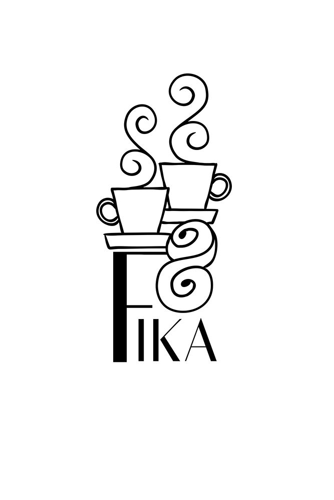 Fika line art illustration art print by Rosana Laiz Blursbyai for $57.95 CAD