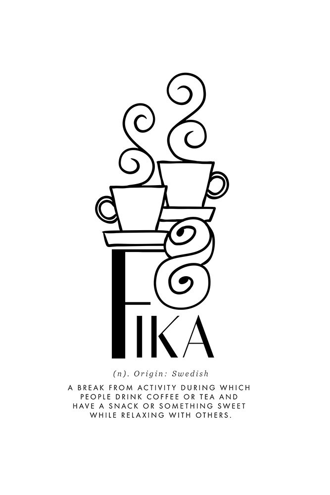 Fika illustrated definition art print by Rosana Laiz Blursbyai for $57.95 CAD