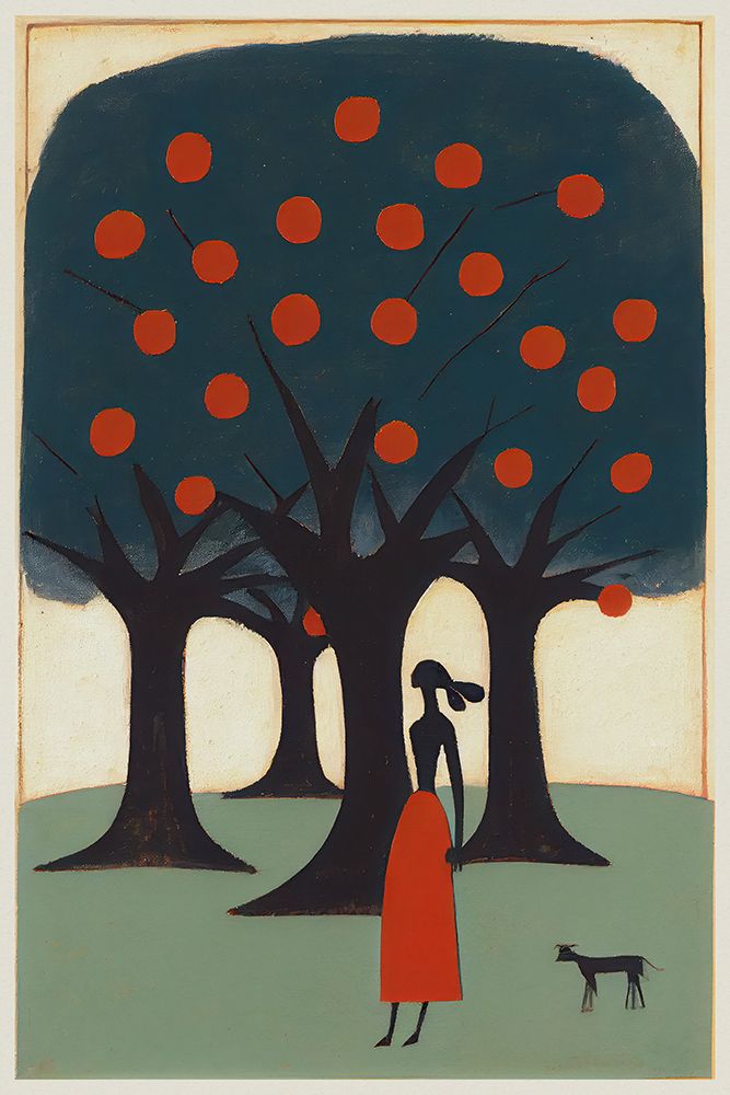The Woman And The Apple Tree art print by Treechild for $57.95 CAD