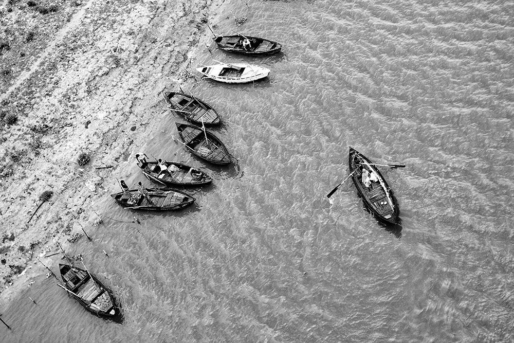 Boats In River art print by Shaibal Nandi for $57.95 CAD