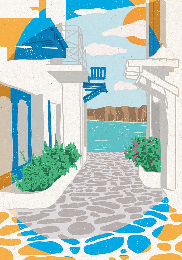 A Street in Greece art print by Aylin Demir for $57.95 CAD