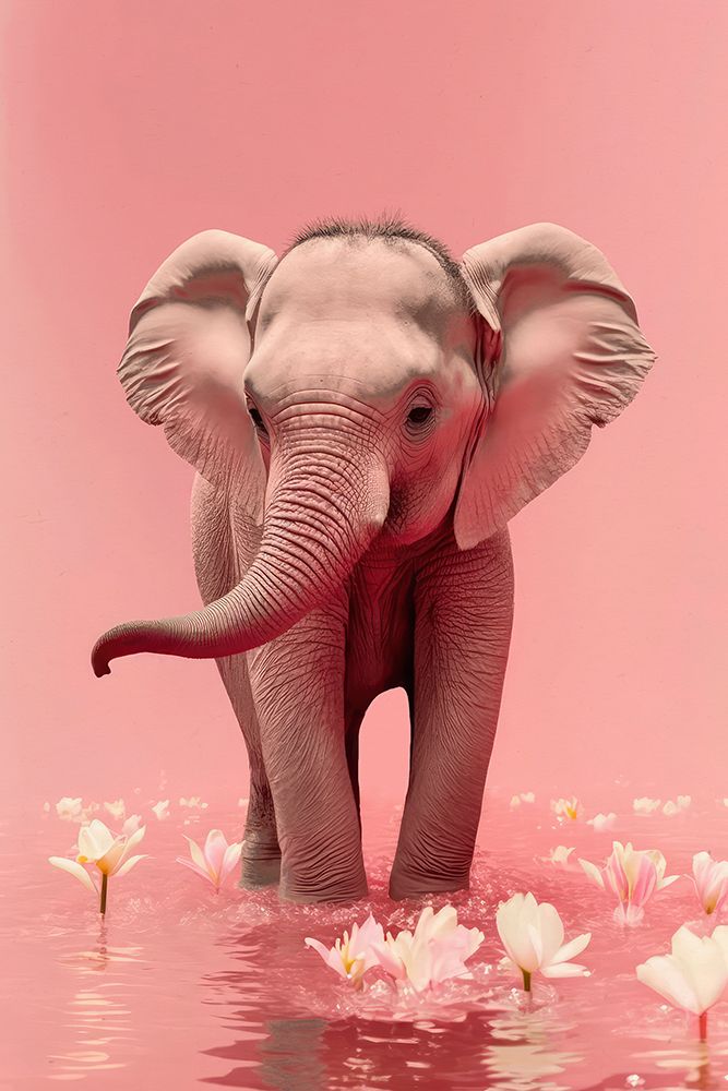 Young Elephant art print by Treechild for $57.95 CAD