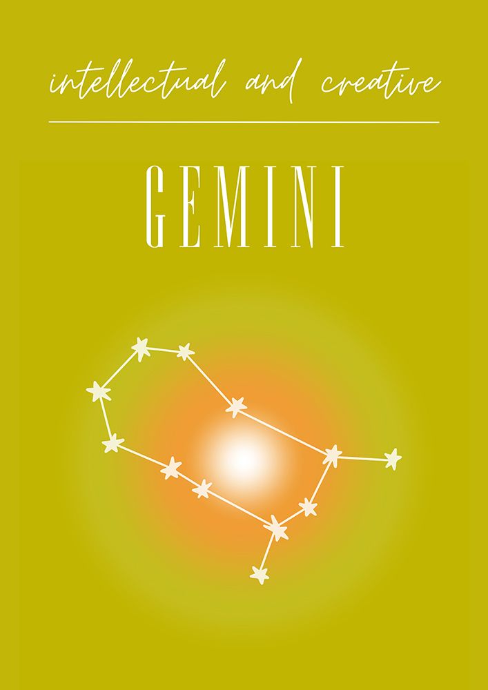 Gemini Zodiac Print Art art print by Amelie for $57.95 CAD