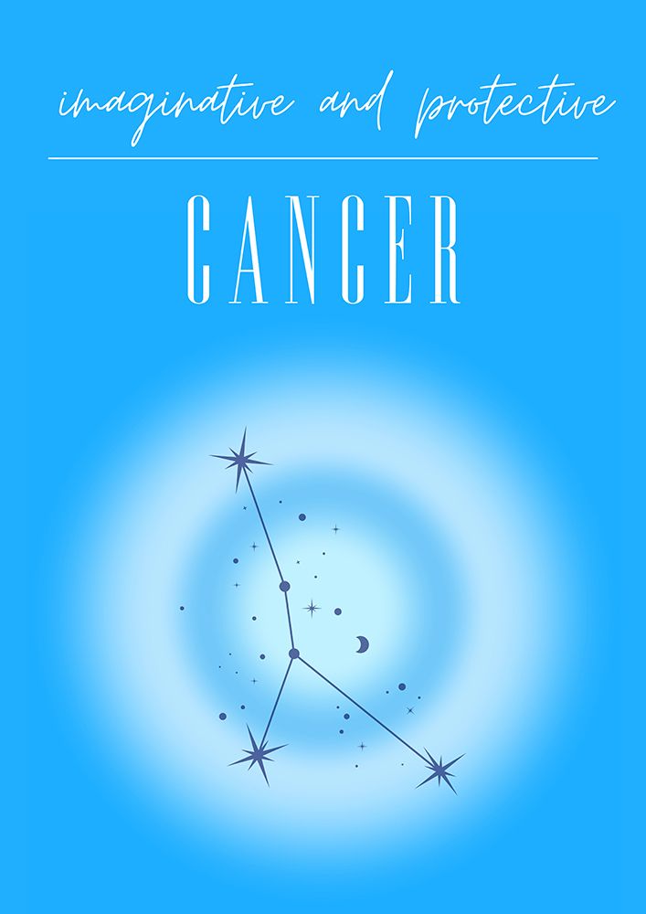 Cancer Zodiac Print Art art print by Amelie for $57.95 CAD