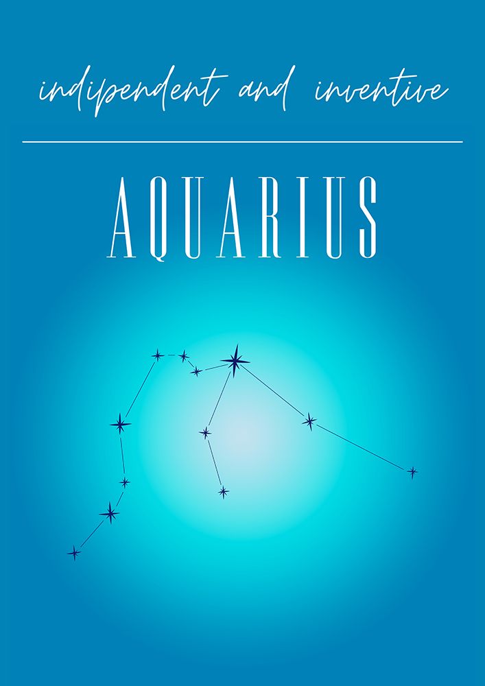Aquarius Zodiac Print Art art print by Amelie for $57.95 CAD