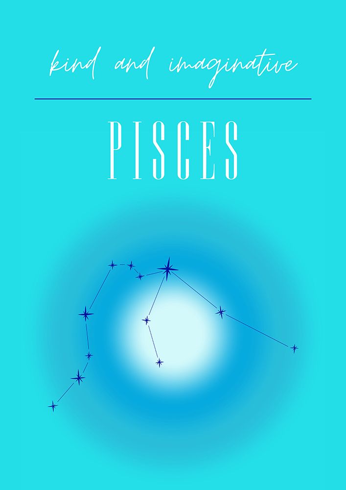 Pisces Zodiac Print Art art print by Amelie for $57.95 CAD