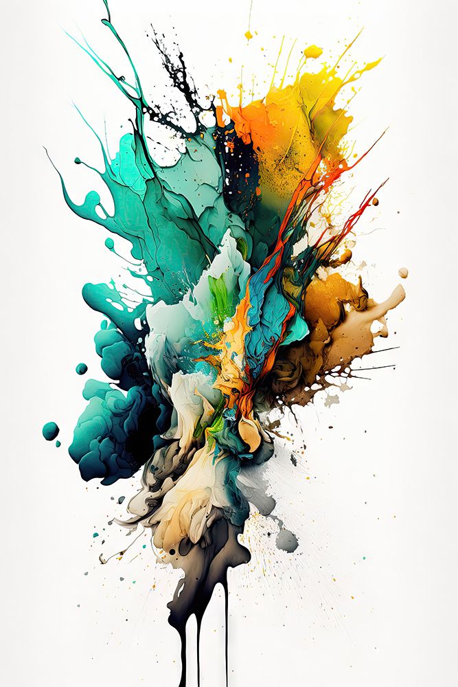 Colorful fluidity art print by Mauro for $57.95 CAD