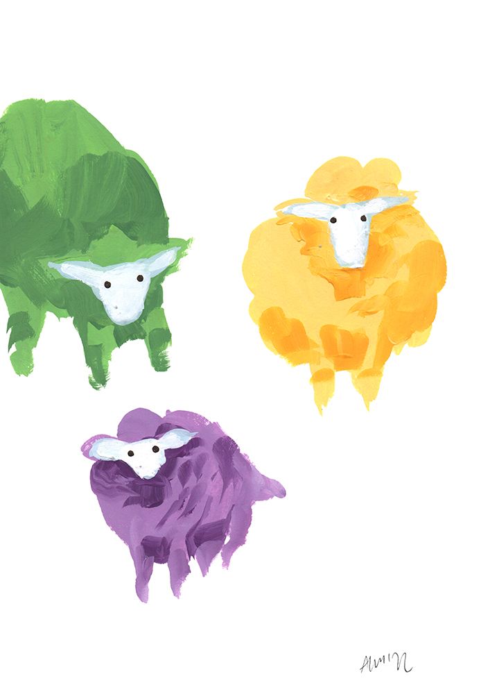 Sheep Triplets art print by Ania Zwara for $57.95 CAD