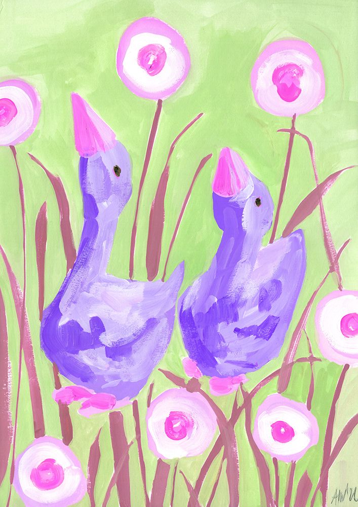 Violet Gees In The Garden art print by Ania Zwara for $57.95 CAD