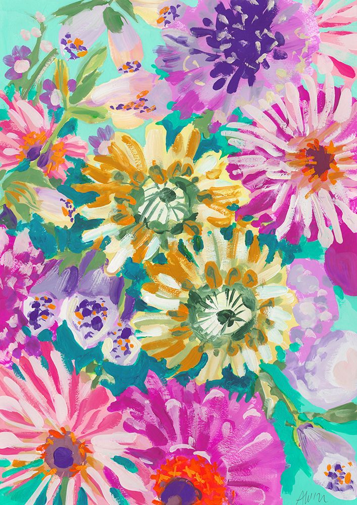 Pink Asters art print by Ania Zwara for $57.95 CAD