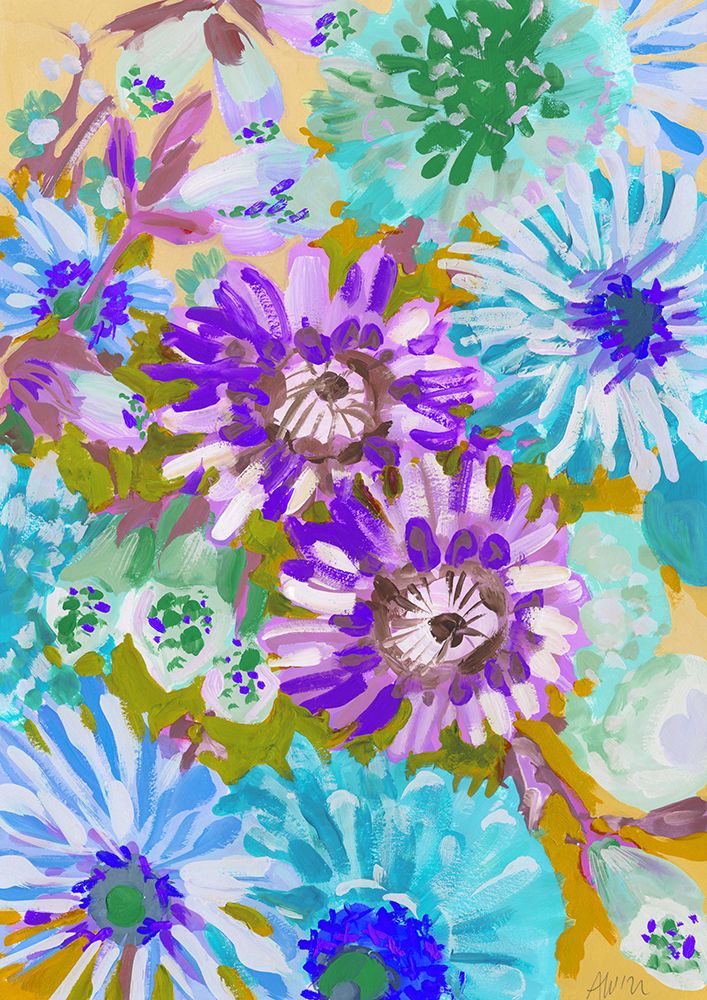 Purple Asters art print by Ania Zwara for $57.95 CAD