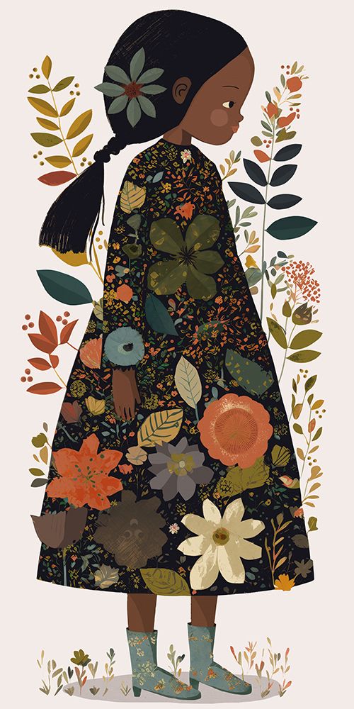 Little Flower Girl art print by Treechild for $57.95 CAD
