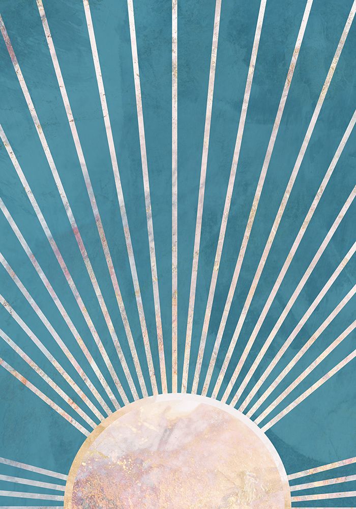 Blue Gold Sun art print by Sarah Manovski for $57.95 CAD