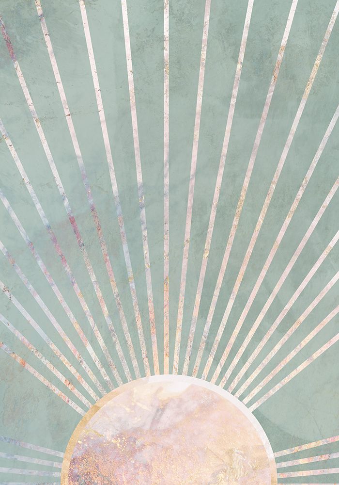 Sage Green Boho Sun art print by Sarah Manovski for $57.95 CAD
