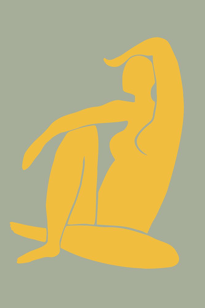 Figure Green And Yellow Matisse Style art print by Pictufy Studio II for $57.95 CAD