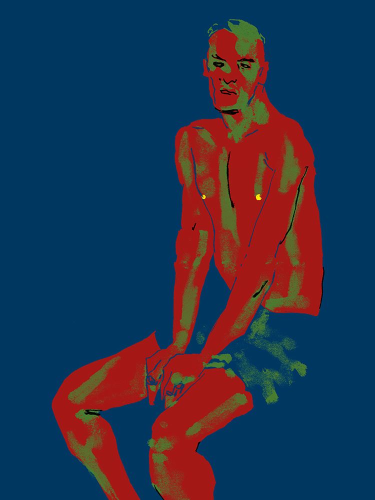 A Man Posing Blue art print by Francesco Gulina for $57.95 CAD