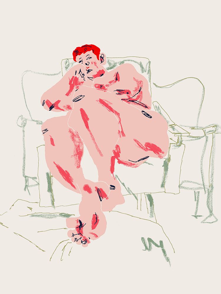 Model Resting In A Chair art print by Francesco Gulina for $57.95 CAD