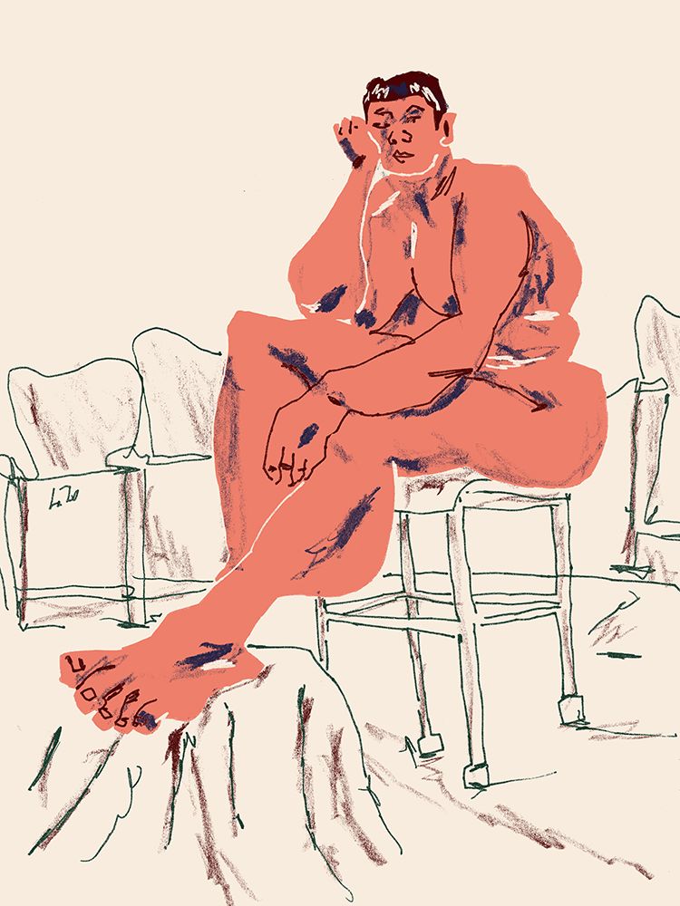 Nude Seated In A Chair art print by Francesco Gulina for $57.95 CAD