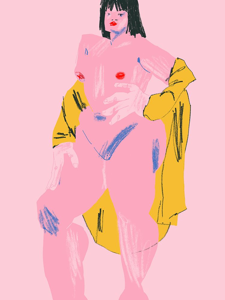 Pink a Yellow Nude art print by Francesco Gulina for $57.95 CAD