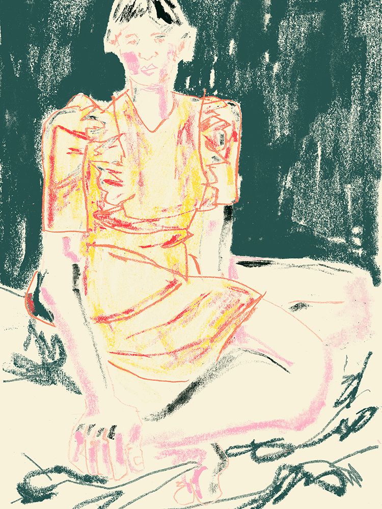 The Girl In Orange Dress art print by Francesco Gulina for $57.95 CAD
