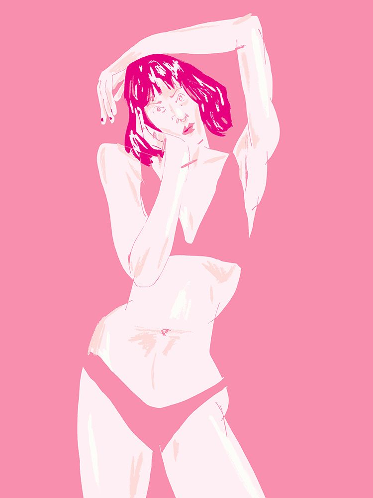 Young Girl In Underwear Pink art print by Francesco Gulina for $57.95 CAD