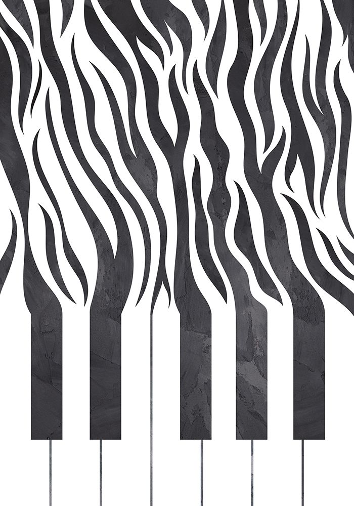Zebra Piano Black and White art print by Sarah Manovski for $57.95 CAD