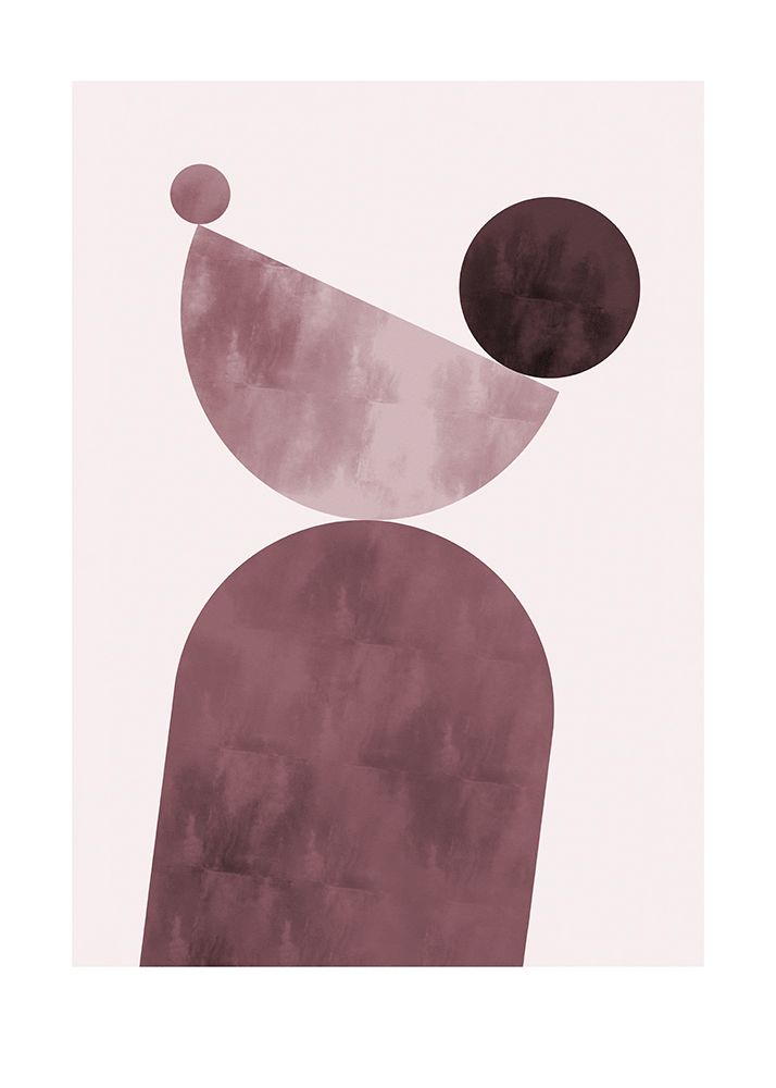 Geometrical Shapes Purple art print by Pictufy Studio II for $57.95 CAD