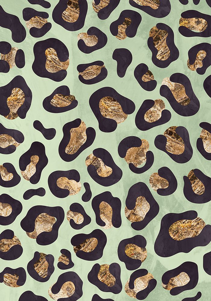 Gold leopard print green art print by Sarah Manovski for $57.95 CAD