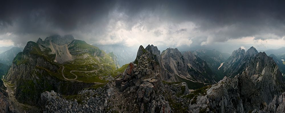 Bizarre Mountain Panorama art print by Stefan Hefele for $57.95 CAD