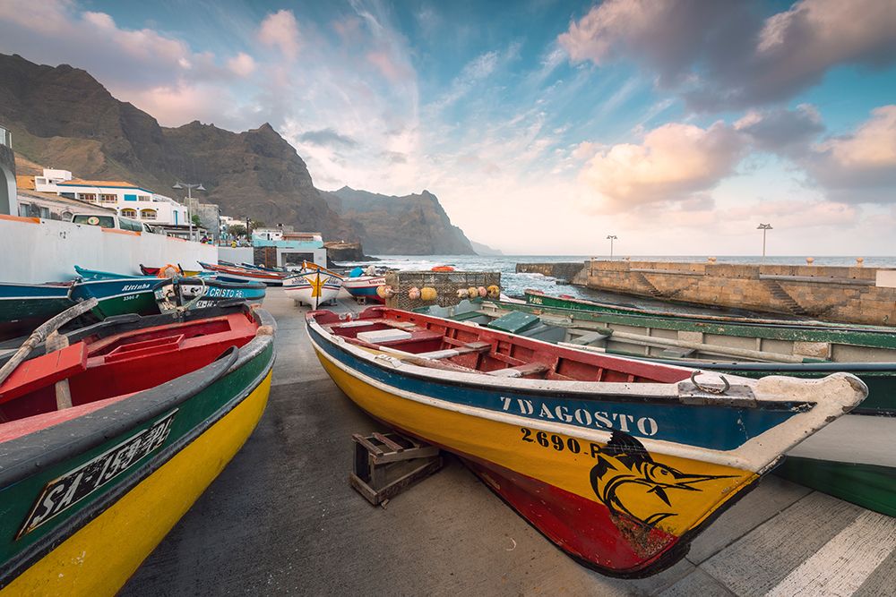 Colored Boats art print by Stefan Hefele for $57.95 CAD