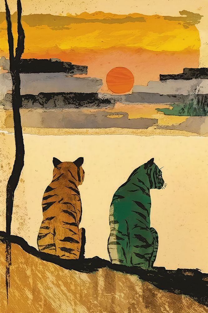 Resting Tigers art print by Treechild for $57.95 CAD