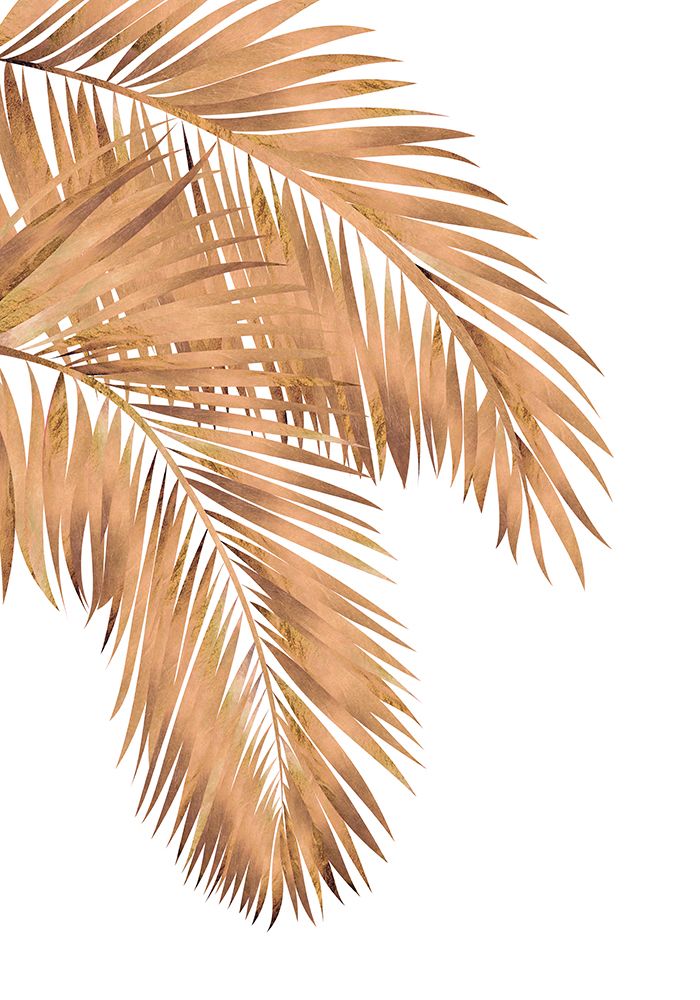 Golden palms white copper 1 art print by Sarah Manovski for $57.95 CAD