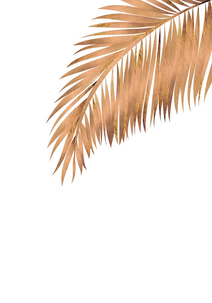 Gold Copper palm leaf 3 art print by Sarah Manovski for $57.95 CAD