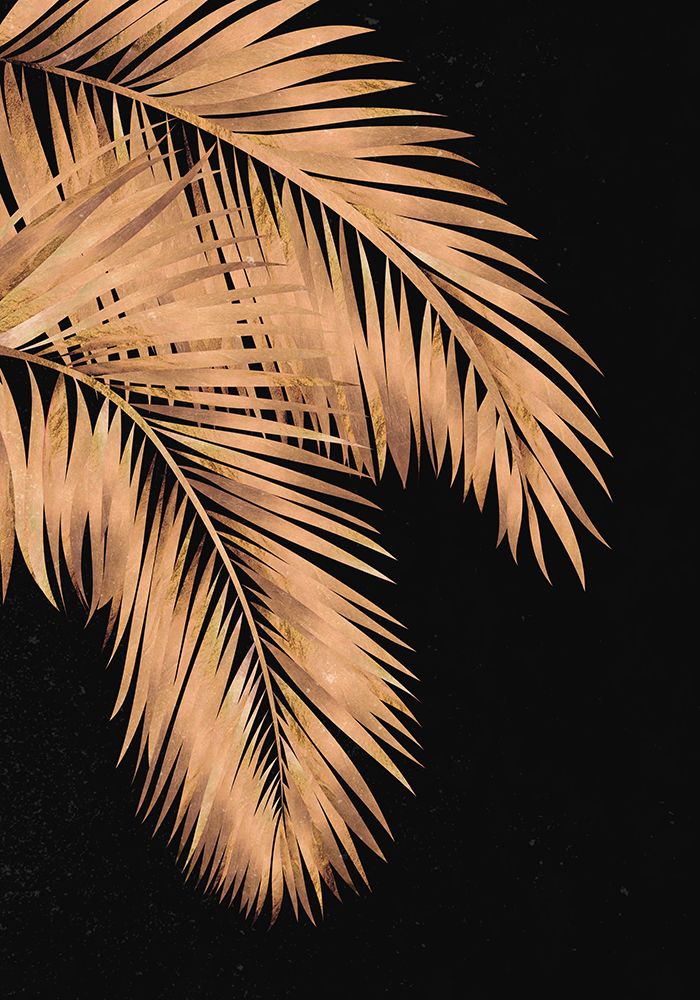 Golden palms black copper 1 art print by Sarah Manovski for $57.95 CAD