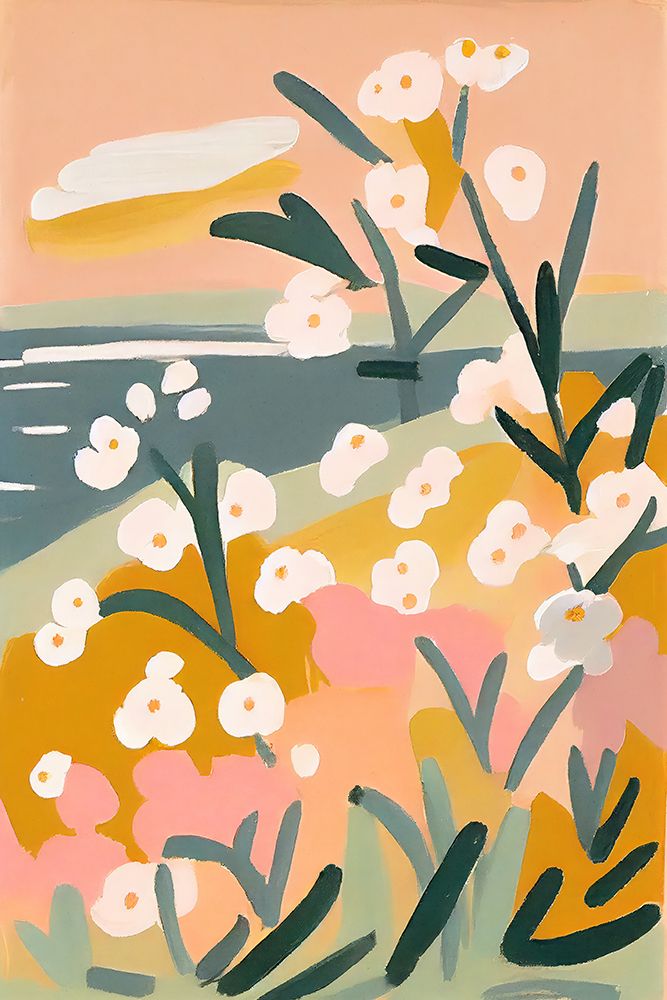 Flowers By The Sea art print by Treechild for $57.95 CAD