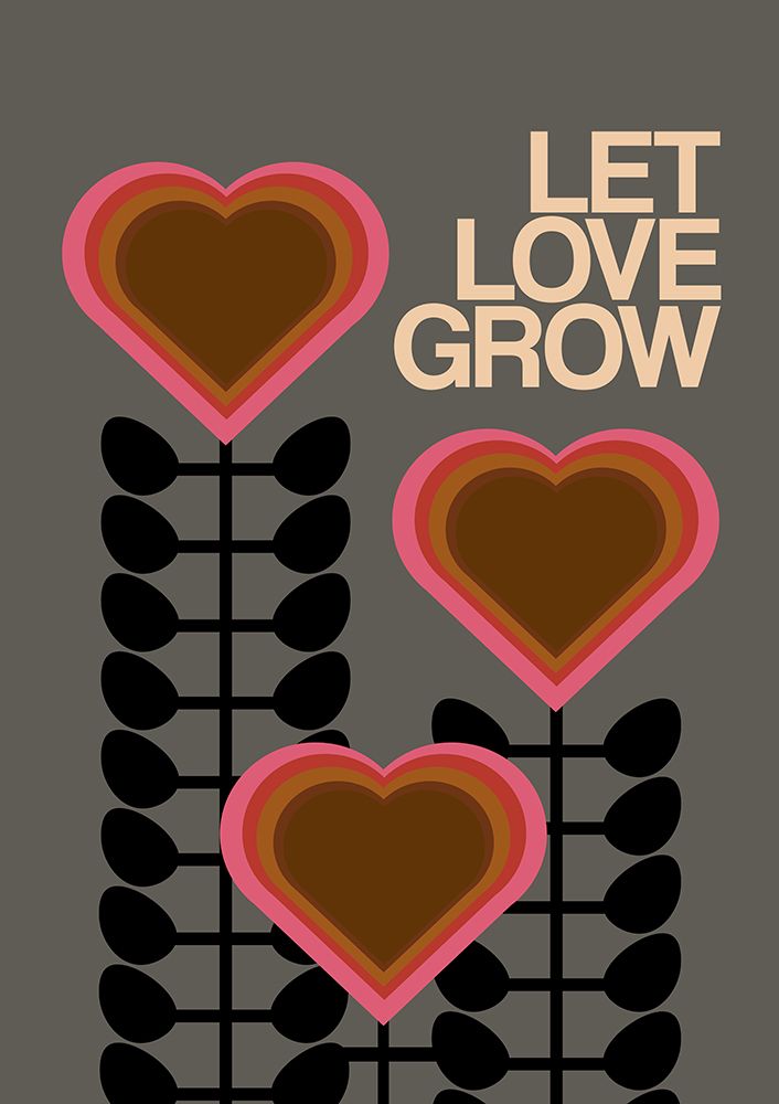 Let Love Grow Grey art print by Frances Collett for $57.95 CAD