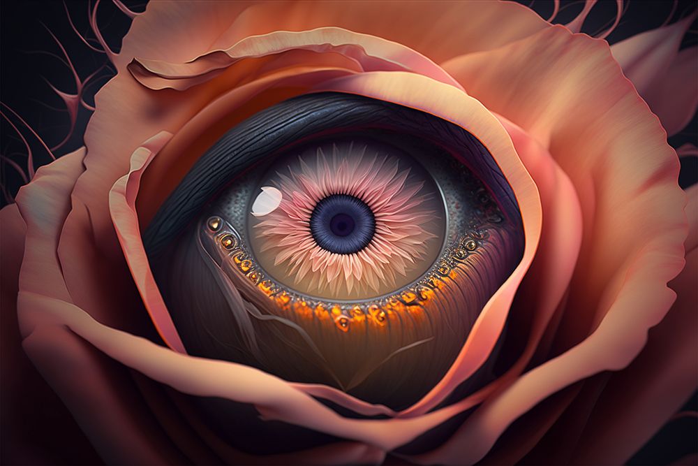 Flower Eye art print by Bernardine de Laat for $57.95 CAD