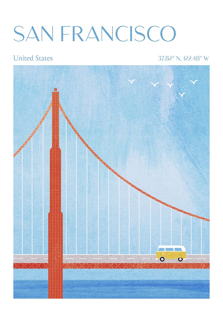 San Francisco, Golden Gate Bridge art print by Longwayhome for $57.95 CAD