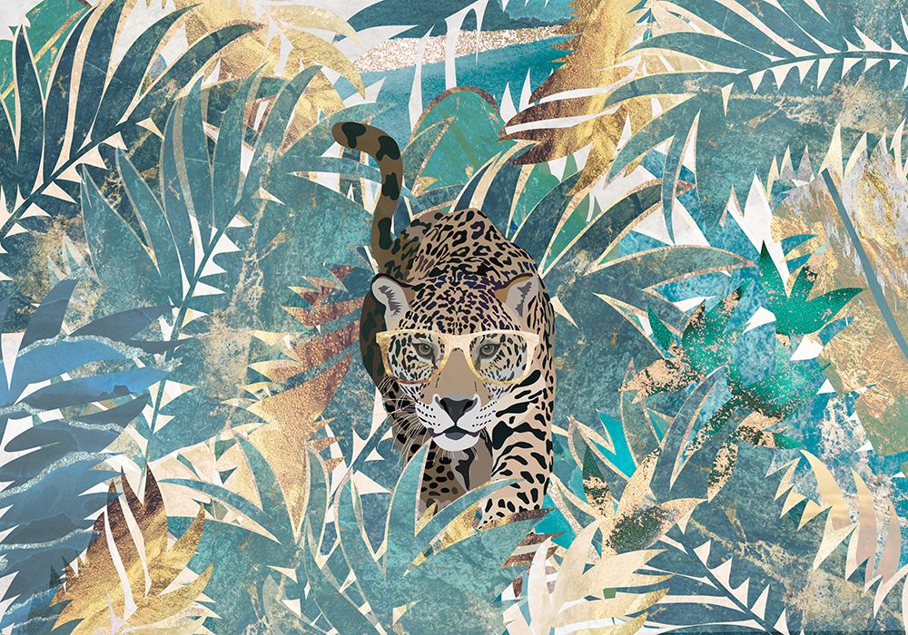 Jaguar Jungle Landscape Mural art print by Sarah Manovski for $57.95 CAD