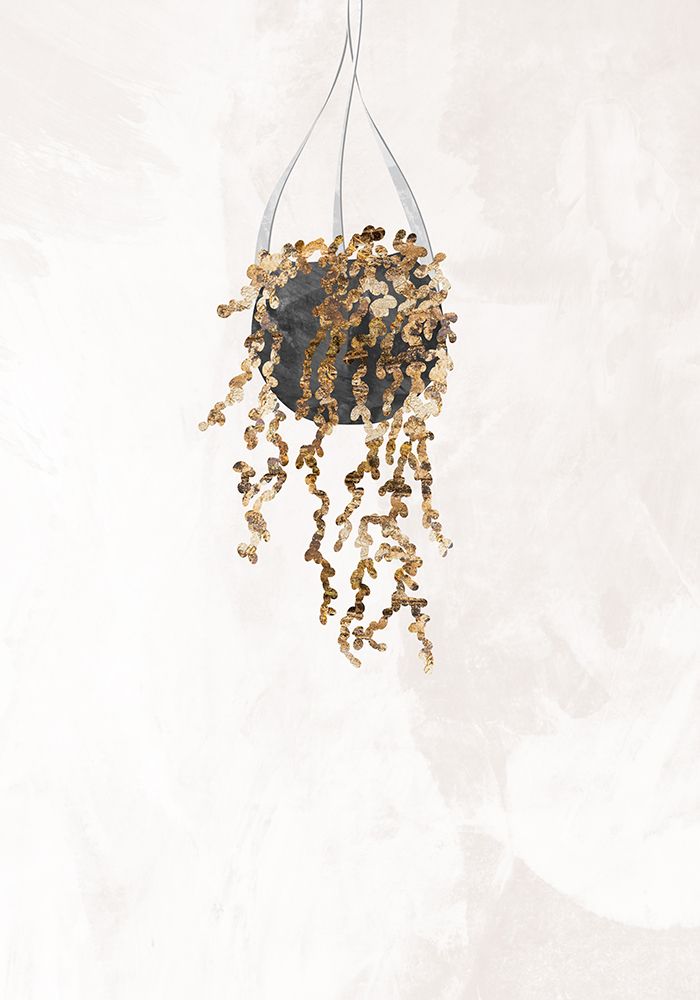 Black and gold house plant 2 art print by Sarah Manovski for $57.95 CAD