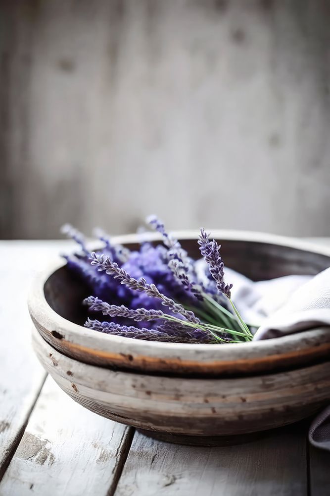 Lavender In Bowl art print by Treechild for $57.95 CAD