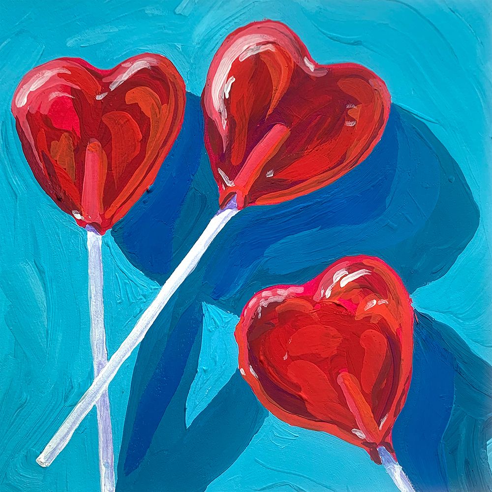 Heart Lollipops art print by Key And Sea for $57.95 CAD