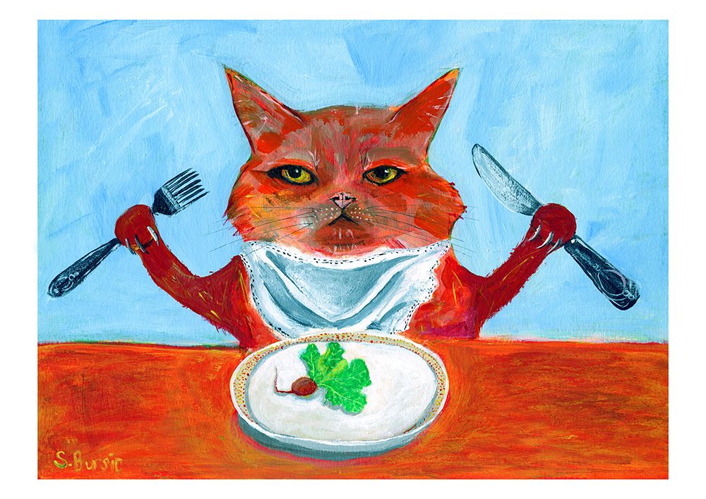 Vegan Cat art print by Sharyn Bursic for $57.95 CAD