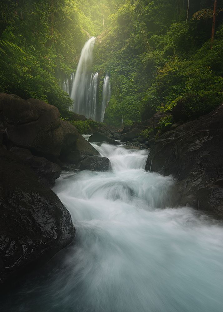 Beauty of Senaru - Tiu Kelep Waterfall art print by Mainak Dan for $57.95 CAD