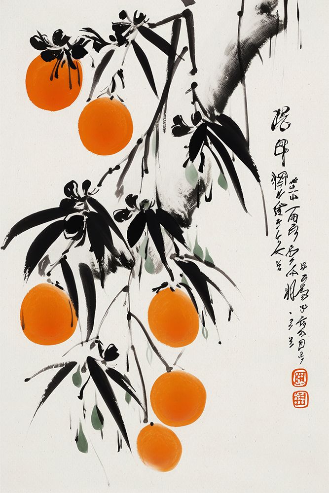 Japanese Oranges art print by Treechild for $57.95 CAD