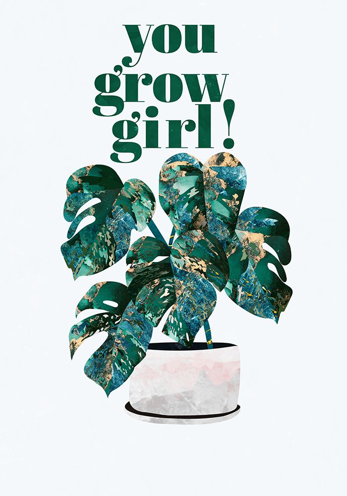 Plant typography quote text 2 art print by Sarah Manovski for $57.95 CAD
