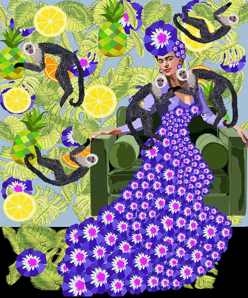 Frida in the Garden art print by Lynnda Rakos for $57.95 CAD